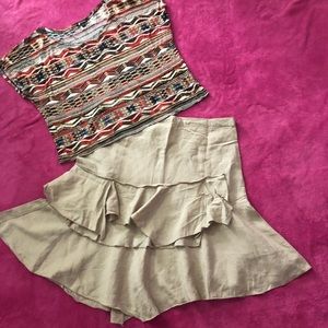 🔥Bundle Deal 🔥 Aztec Croptop and Ruffle Skirt L